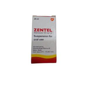 Zentel Suspension - Albendazole 100mg/5ml Suspension, 20ml