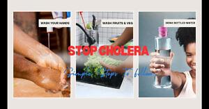 a collage of images of hands washing and washing hands to prevent cholera