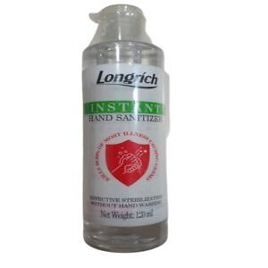 Longrich Instant Hand Sanitizer, 120ml – A compact bottle of alcohol-based hand sanitizer for quick and effective hand hygiene. Perfect for on-the-go use to kill germs and bacteria