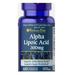 Puritan’s Pride Alpha Lipoic Acid 300mg – bottle of 60 softgels, antioxidant supplement supporting energy metabolism and cellular health