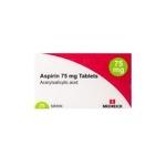Aspirin 75mg Tablets, 28 tablets pack – low dose aspirin for blood thinning, heart attack and stroke prevention, available online at Asset Pharmacy Lagos Nigeria.