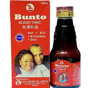 Bunto Blood Tonic 100ml iron enriched blood tonic syrup for daily nutritional support and healthy iron intake in Nigeria pharmacy