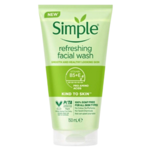 Simple Refreshing Facial Wash 150ml for sensitive skin cleansing and daily face care in Nigeria pharmacy