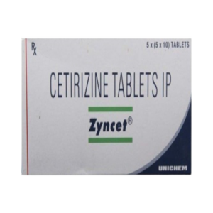 Zyncet Cetirizine 10mg allergy relief tablets for sneezing and runny nose in Nigeria pharmacy