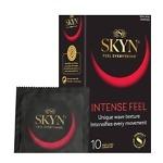 SKYN Feel Everything Intense Feel Condoms, pack of 10, in original branded packaging. Premium non-latex polyisoprene condoms designed to enhance sensitivity and provide a natural skin-to-skin feel while helping protect against pregnancy and sexually transmitted infections (STIs). Available from Asset Pharmacy