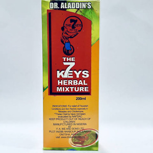 Dr Aladdins The 7 Keys Herbal Mixture 200ml herbal liquid supplement formulated with traditional herbal ingredients to support general wellbeing digestive health immune function vitality and overall wellness, original Dr Aladdins The 7 Keys Herbal Mixture 200ml available from Asset Pharmacy