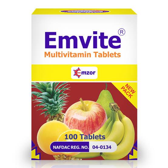 Emvite Tablets 100 Tablets daily multivitamin and mineral food supplement formulated to support immune system function energy metabolism healthy bones brain function and overall wellbeing, original Emvite Tablets 100 Tablets available from Asset Pharmacy