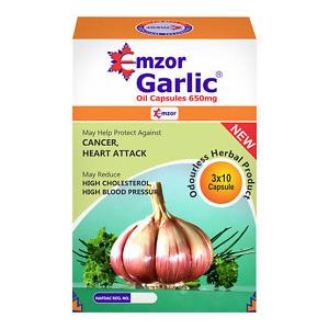 Emzor Garlic Oil Capsules 30 Capsules garlic oil food supplement formulated to support heart health immune system function antioxidant protection cardiovascular wellness and overall wellbeing, original Emzor Garlic Oil Capsules 30 Caps available from Asset Pharmacy