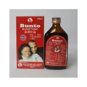 Bunto Blood Tonic 300ml haematinic blood tonic syrup formulated with iron vitamins and essential nutrients to support normal red blood cell formation healthy haemoglobin levels and overall wellbeing, original Bunto Blood Tonic available from Asset Pharmacy