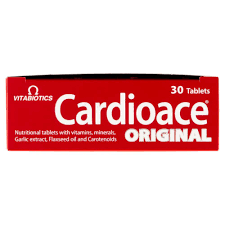 Cardioace Original Tablets 30 Tablets heart health food supplement with vitamins minerals and plant nutrients formulated to support normal heart function cardiovascular health energy metabolism and overall wellbeing, original Cardioace Original Tablets available from Asset Pharmacy